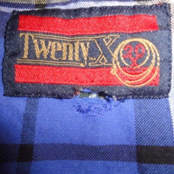 Wrangler Twenty X Shirt Wrangler Embroidered Down Sleeve Sz XL - Picture 3 of 4